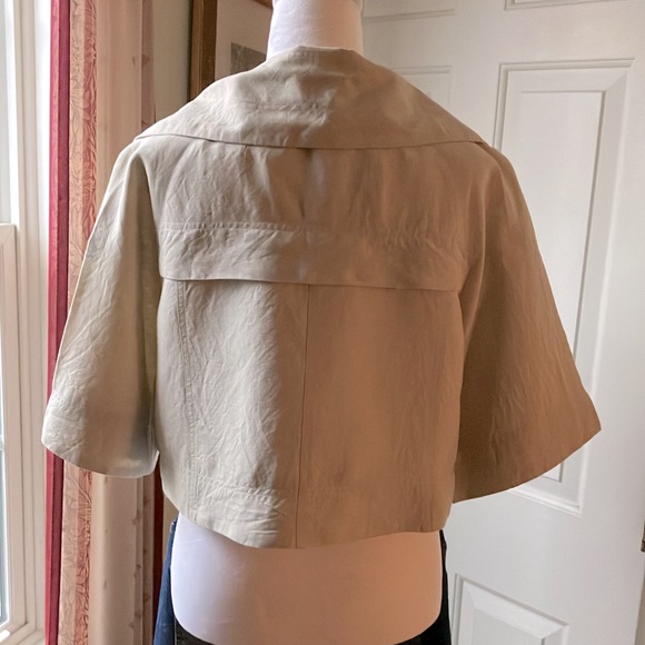 Sandro Linen Blend Short Jacket with 3/4 Sleeves - Picture 3 of 13